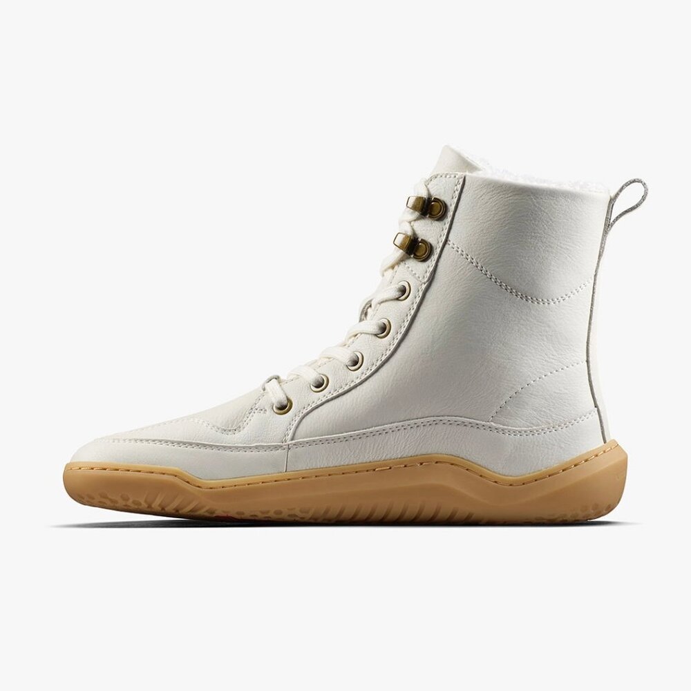 Vivobarefoot Gobi Boot Warmlined Womens in Limestone - Picture 3 of 7